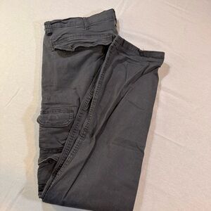 Wrangler Regular Taper Stretch Gray Cargo Pants 38x32 Outdoor Workwear Gorpcore